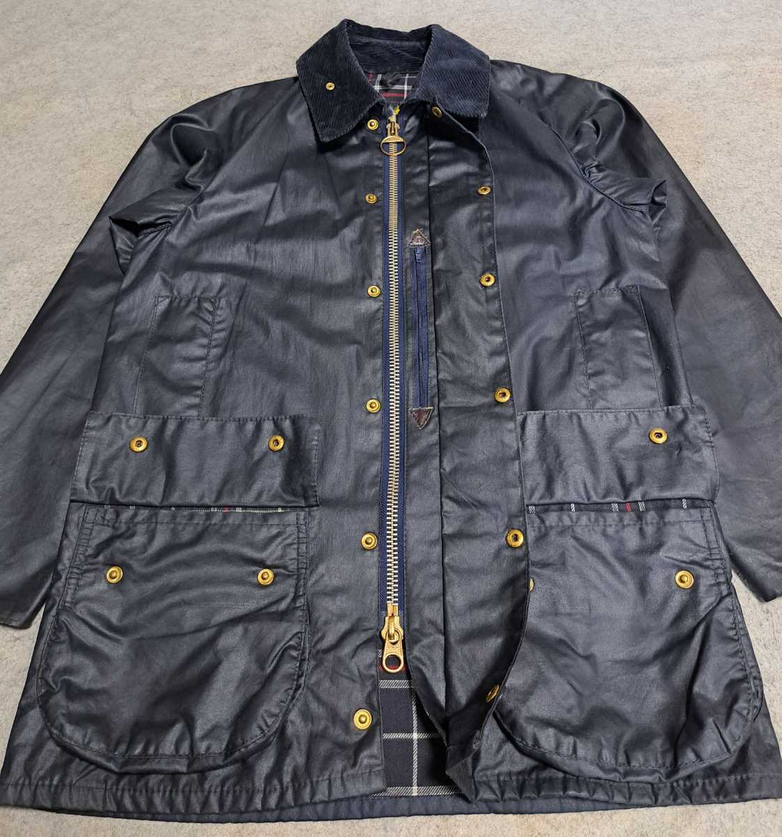 80s 希少サイズ　ほぼ新品　34 　ネイビー　 バブアー 　ビューフォート barbour beaufort　　 ビデイル　bedale ヴィンテージ　90s _画像5