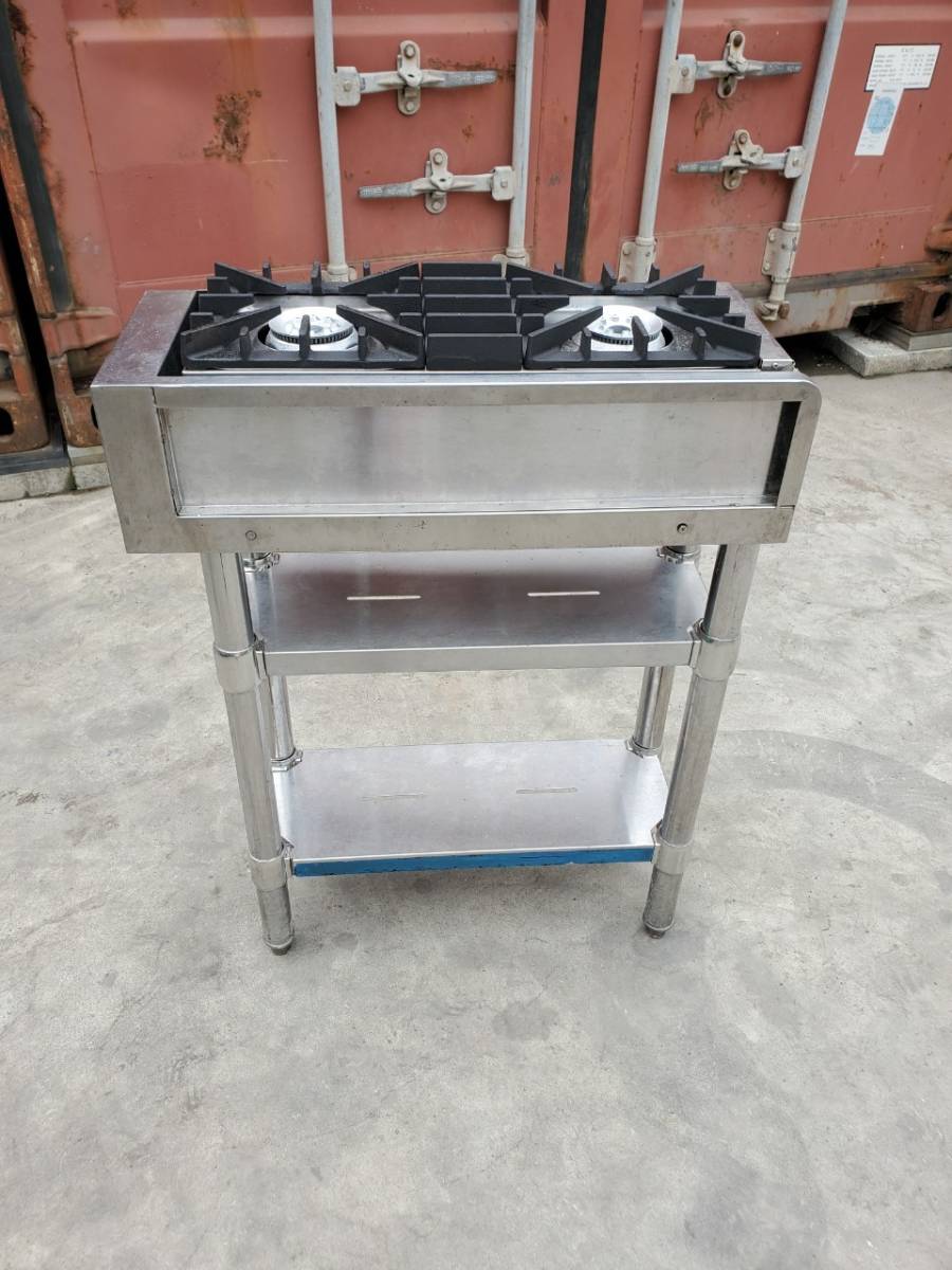 12250円 M1719-5 山岡金属株式会社☆2口卓上コンロ☆W200×D540 12250円 M1719-5 山岡金属株式会社☆2口卓上コンロ☆W200×D540