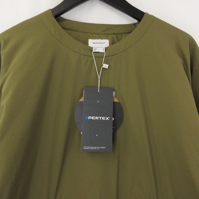 未使用 WOOLRICH ウールリッチ エニータイムインサレーションクルーネック WJLW0016 中綿ジャケット オリーブ L 71005044_画像3