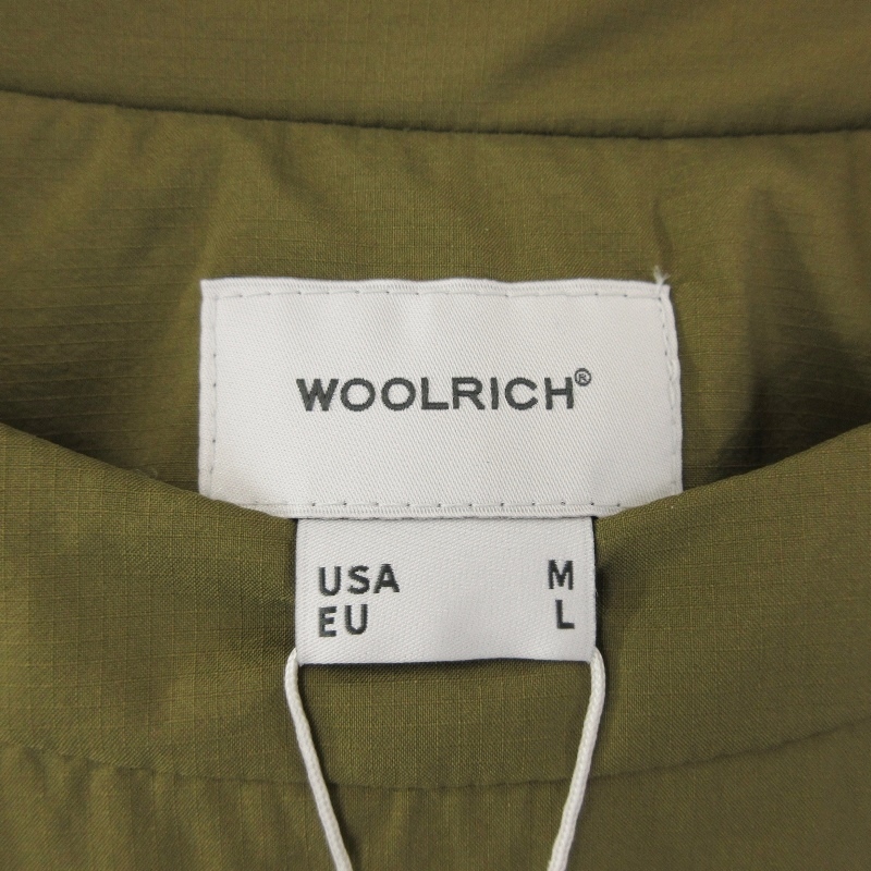 未使用 WOOLRICH ウールリッチ エニータイムインサレーションクルーネック WJLW0016 中綿ジャケット オリーブ L 71005044_画像4