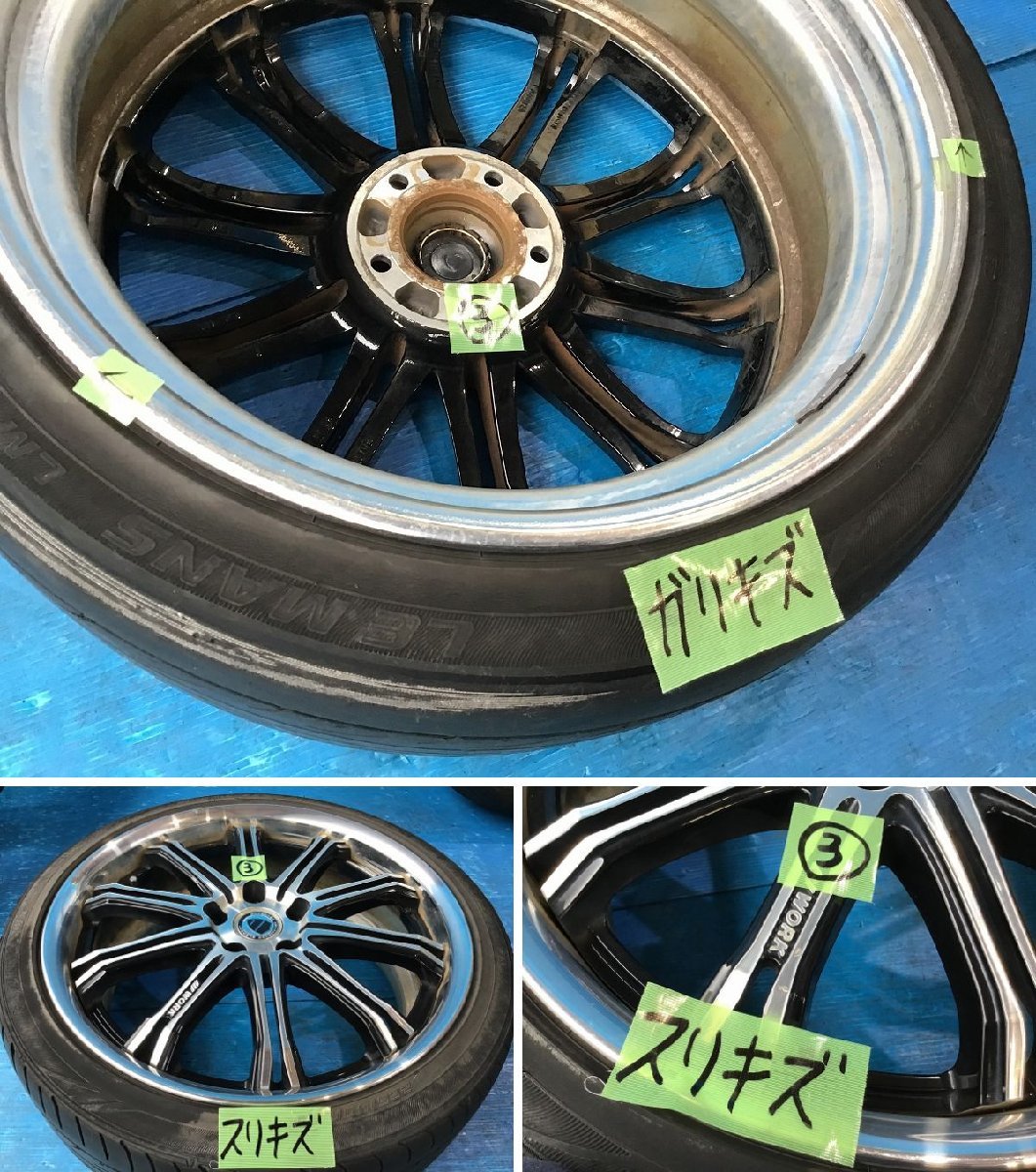 WORK SCHWERT ワーク シュバート SC1 SW1 19インチ アルミホイール 19x8.0J オフセット+53 5穴 PCD：114.3 4本セット オデッセイ RB1 ~外し_画像5