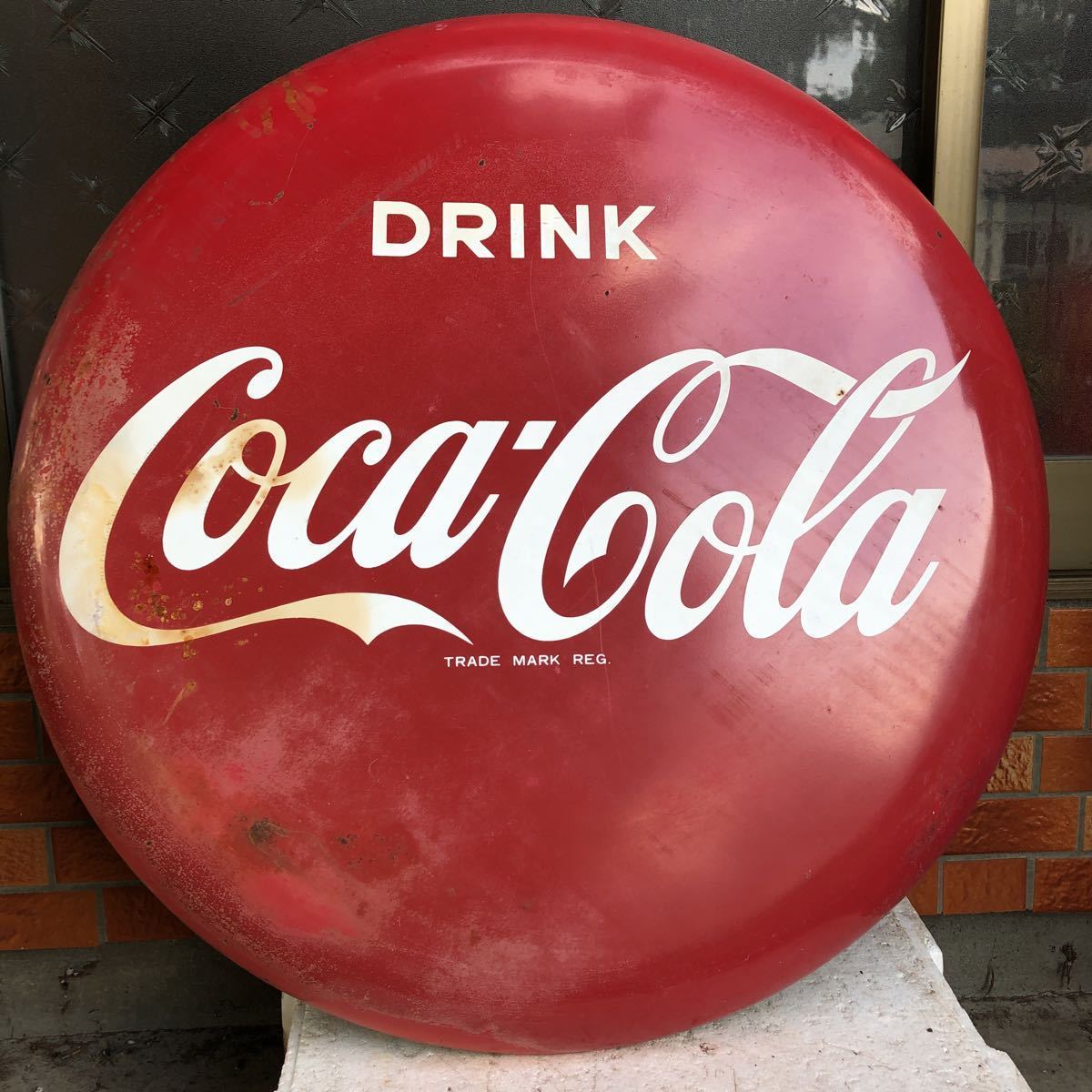 コカコーラ 丸型 看板 Coca Cola 昭和レトロ 当時物 makerindo.com