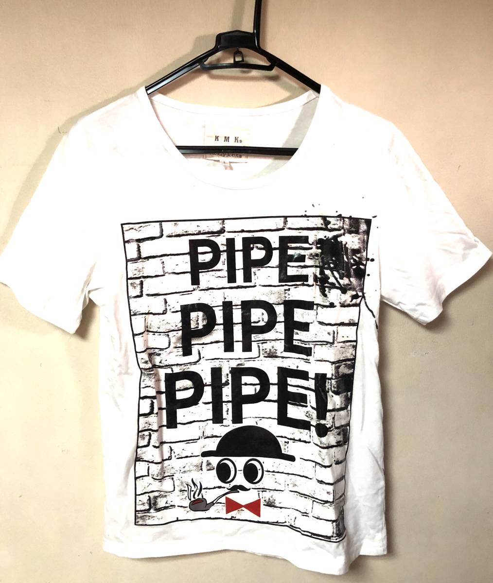 KMK PIPE Tシャツ Produced by KINGCY MASK キングリーマスク パイプ イラスト ユニセックス_画像1