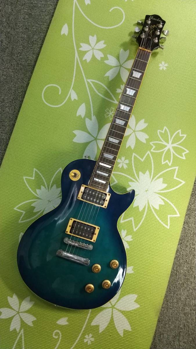 Yahoo!オークション - エレキギター Barclay レスポール 青い緑 Yahoo!オークション - エレキギター Barclay レスポール 青い緑
