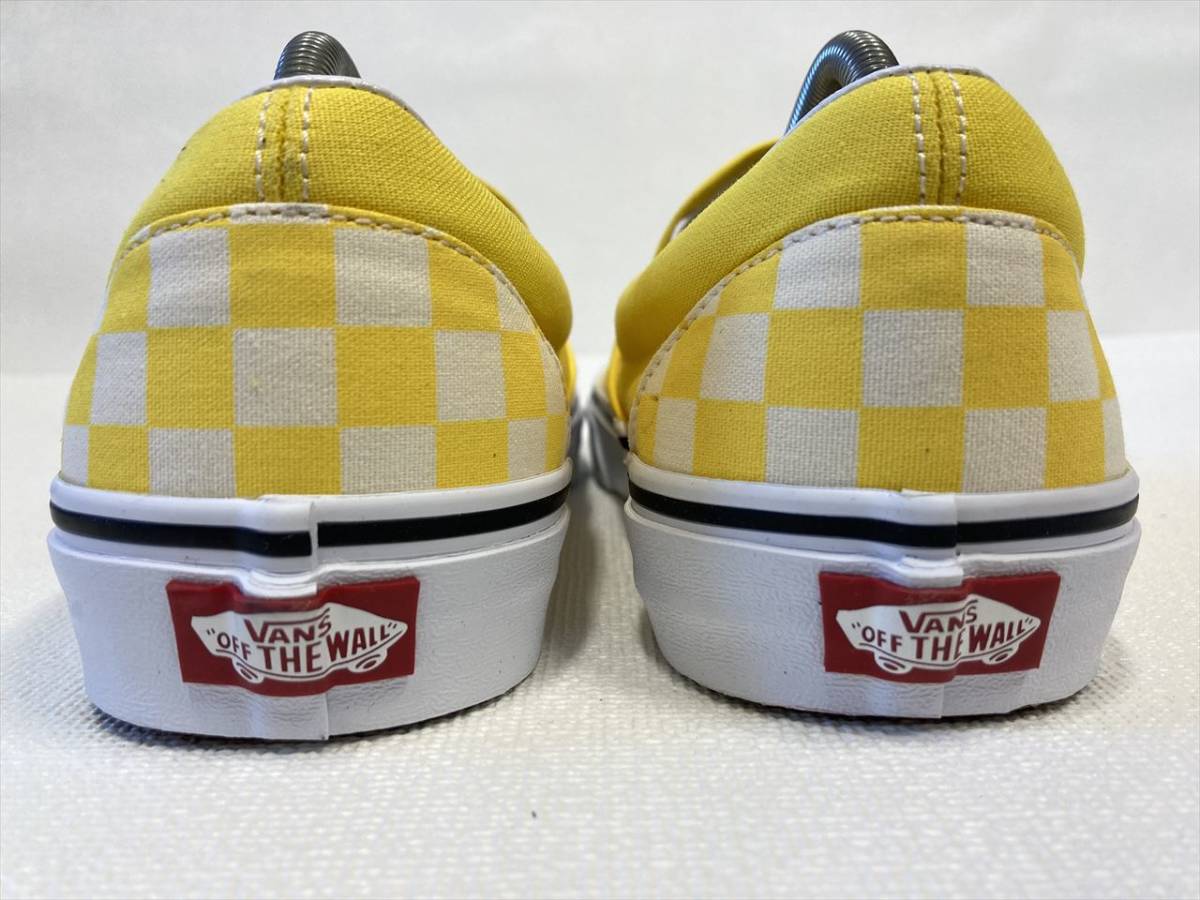 VANS SLIPON 白生成り 黄色 チェッカー US11.5 (29.5cm) アメリカ企画限定!! スリッポン バンズ_画像5