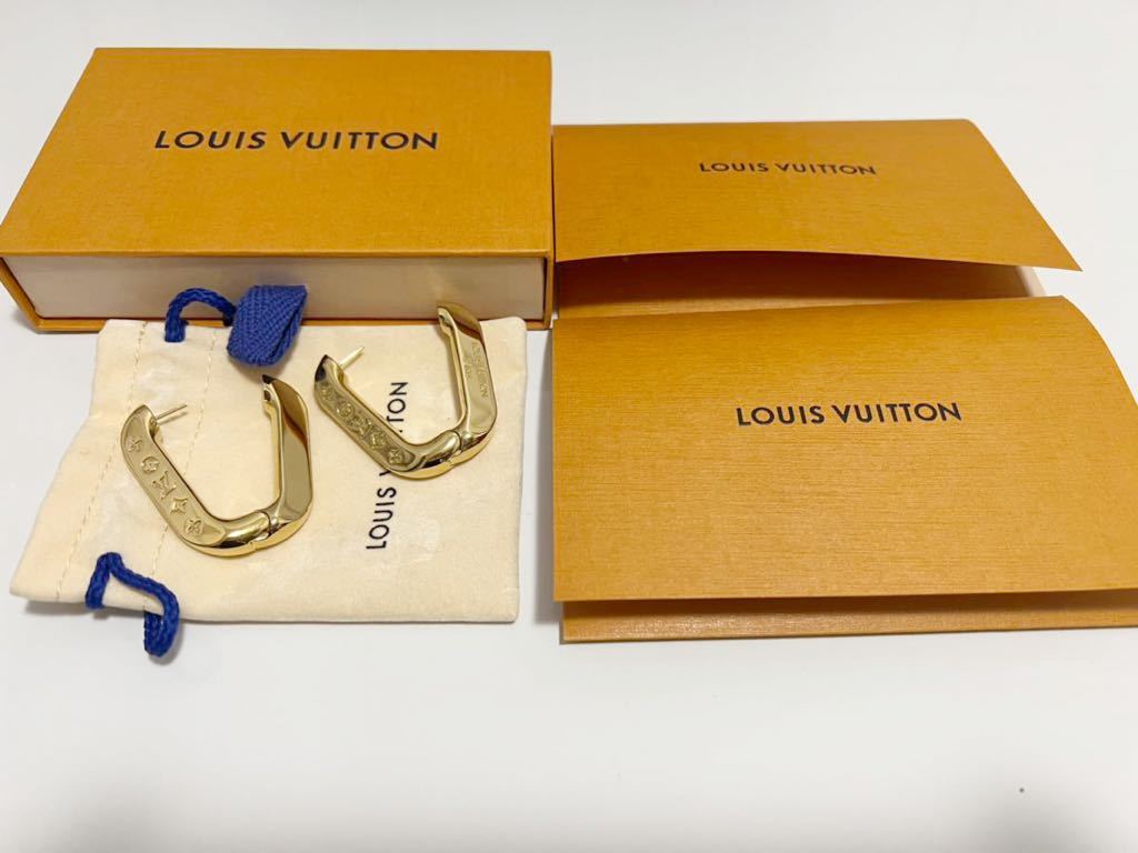 LOUIS VUITTON ルイ・ヴィトン ブックル ドレイユ LVエッジ MP2988 ピアス ゴールド