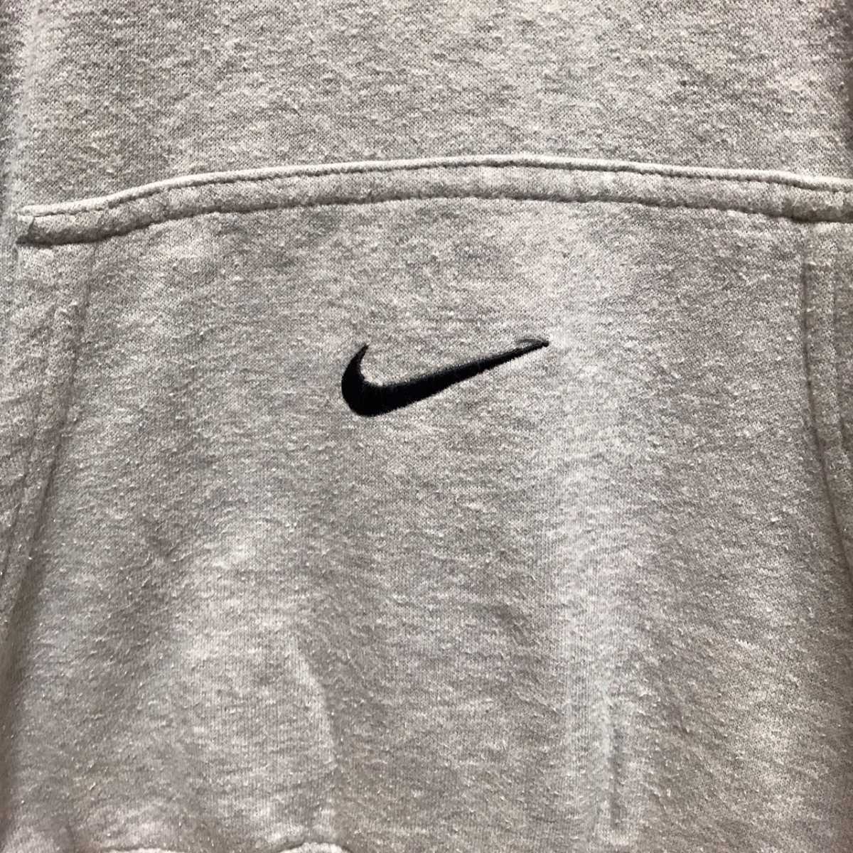 ナイキ NIKE 刺繍ロゴ スウッシュ スウェット プルオーバー パーカー トレーナー フーディー スウェットパーカー 一点物 USA 輸入 古着_画像4