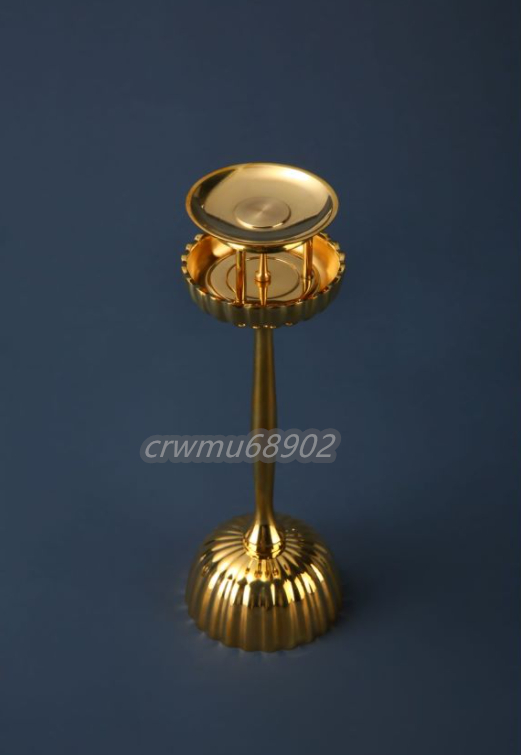 密教法具 菊壇灯一対 高さ22cm 真鍮製 密教法具 菊壇灯一対 高さ22cm 真鍮製