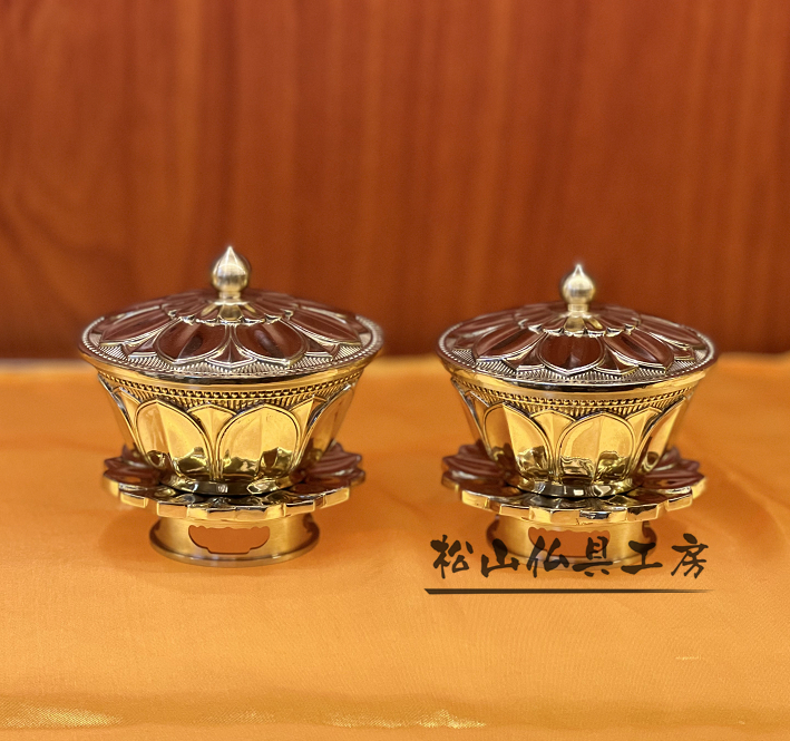松山仏具工房出品」密教法具 一面器 真鍮製 鋤彫仕様 大々 松山仏具工房出品」密教法具 一面器 真鍮製 鋤彫仕様 大々