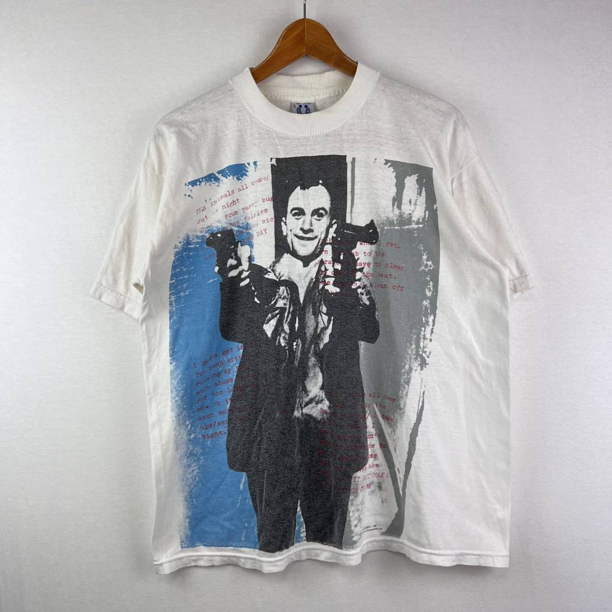 ビンテージ 80s【TAXI DRIVER】Tシャツ XL タクシードライバー ムービーt アートt ロックT 古着 映画 ACME AKIRA BRUCE WEBER PULP FICTION_画像2