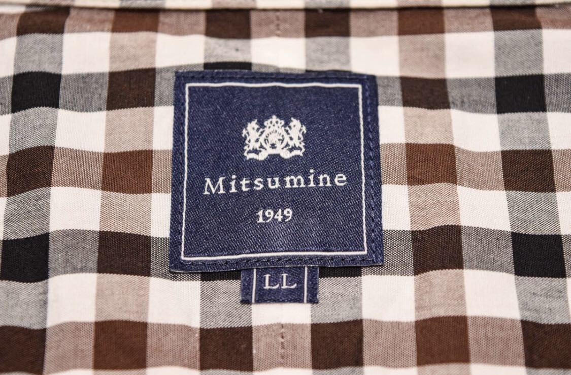 品多く Mitsumine ミツミネ 秋 XL シャツ 長袖 ブロックチェック 100