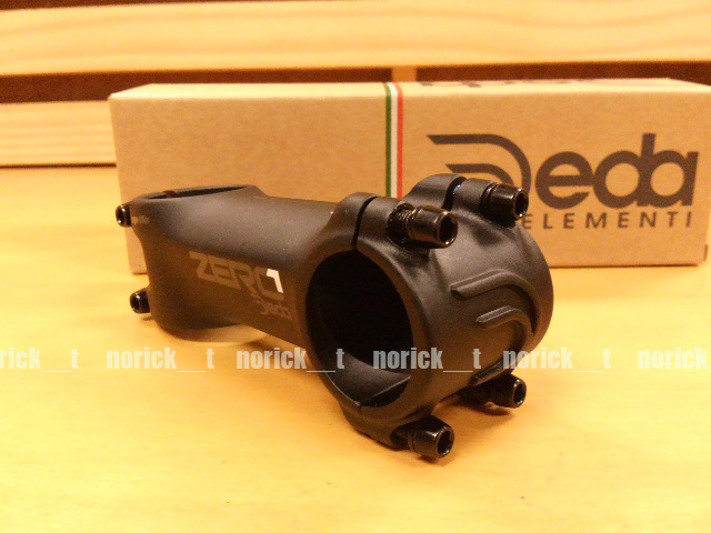 DEDA ELEMENTI Zero 1 シュレッドレスステム 80mm 82度 31.7mm BOB ブラックオンブラック アヘッドステム Zero1