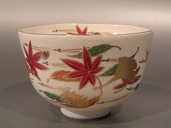 激安通販の 佐藤大観堂茶道具 抹茶茶碗 色絵 柳橋画 京都 相模竜泉作