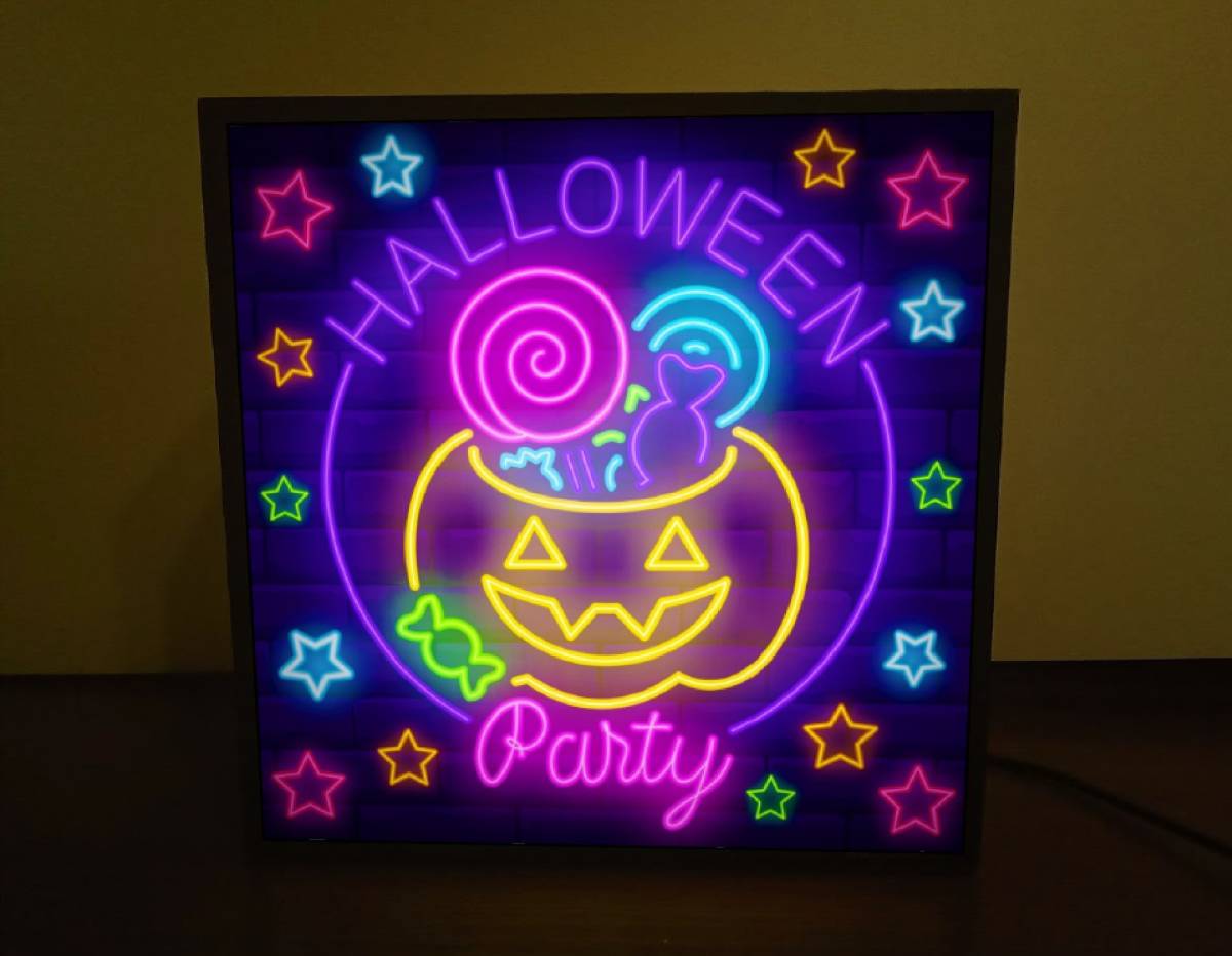  Halloween Halo we n horror ...zombi fancy dress cosplay party miniature autograph lamp signboard ornament miscellaneous goods light BOX illumination signboard 