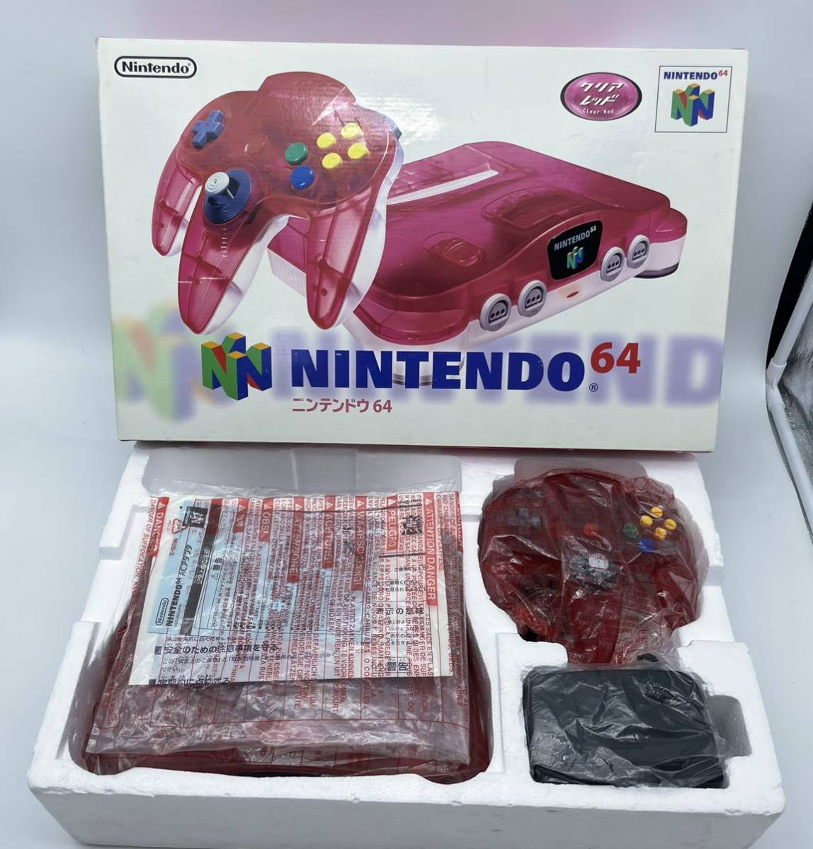 きます ヤフオク! NINTENDO64本体 クリアレッド NUS-001 ニ