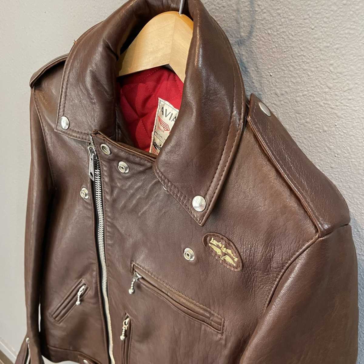 極美品 海外限定 lewis leathers ルイスレザー カスタム サイクロン タイトフィット 34 シープ レザー ライダース ジャケット ブラウン_画像6