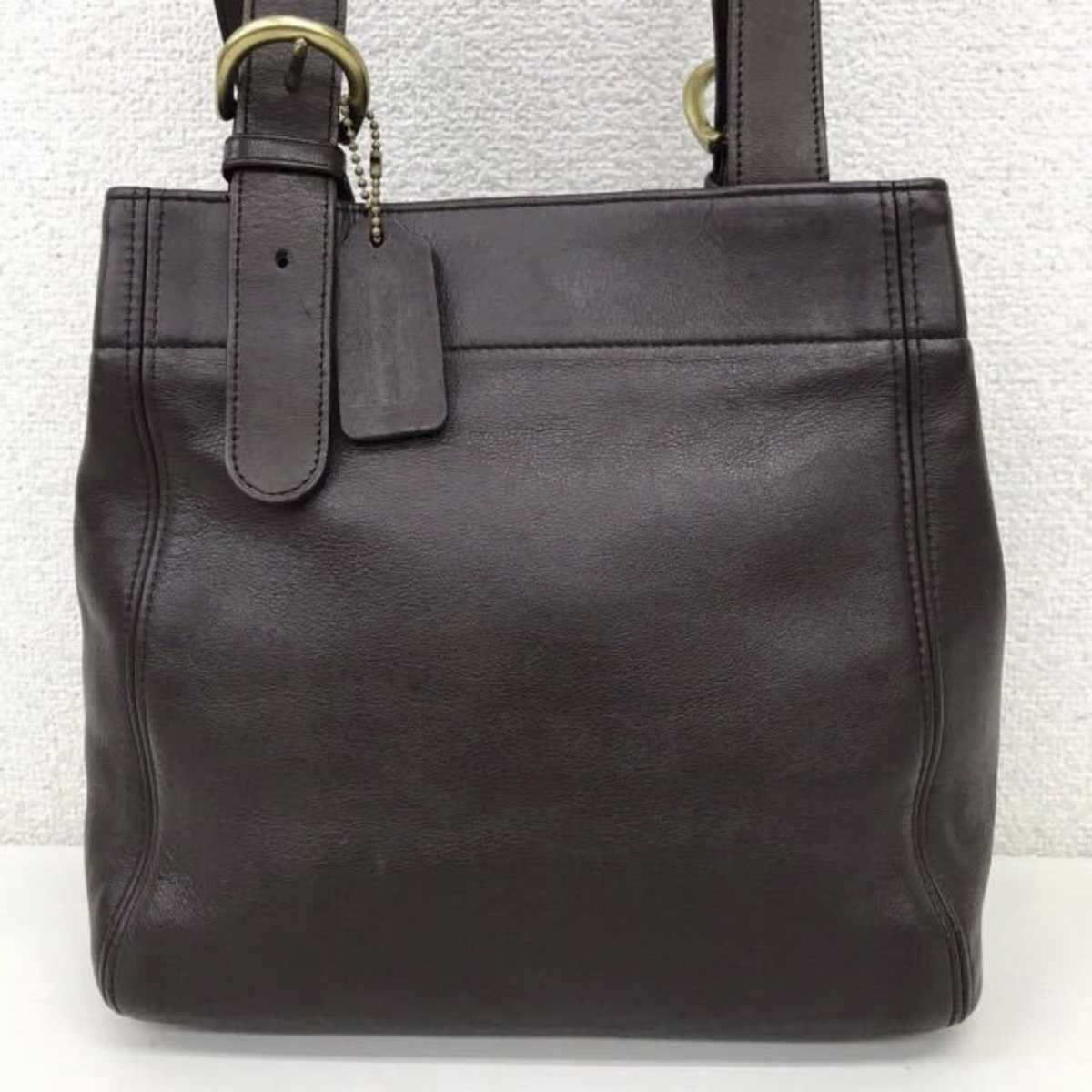 【ブラウン】USA製 OLD COACH オールドコーチ 4157 本革 グローブレザー ワンショルダーバッグ トートバッグ ハンドバッグ ビジネスバッグ