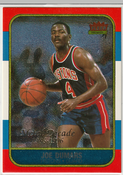 96-97 Fleer METAL METAL DECADE #M2【JOE DUMARS】86-87 Rookie_画像1