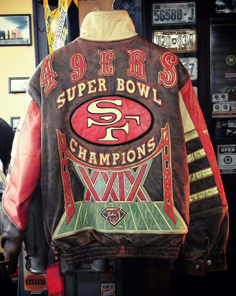 NFL サンフランシスコ49ers スタジアムジャンパーオールレザー Lサイズ