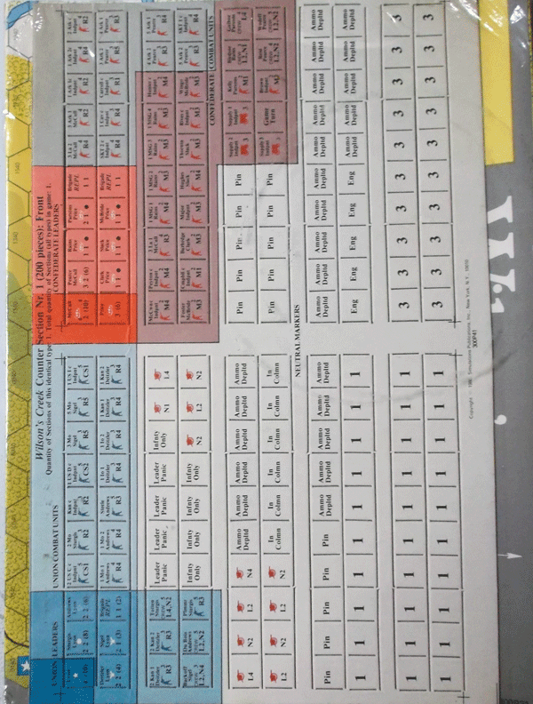 SPI/STRATEGY&TACTICS NO.80/WILSON'S CREEK/駒未切断/未開封品/日本語訳無し_画像2