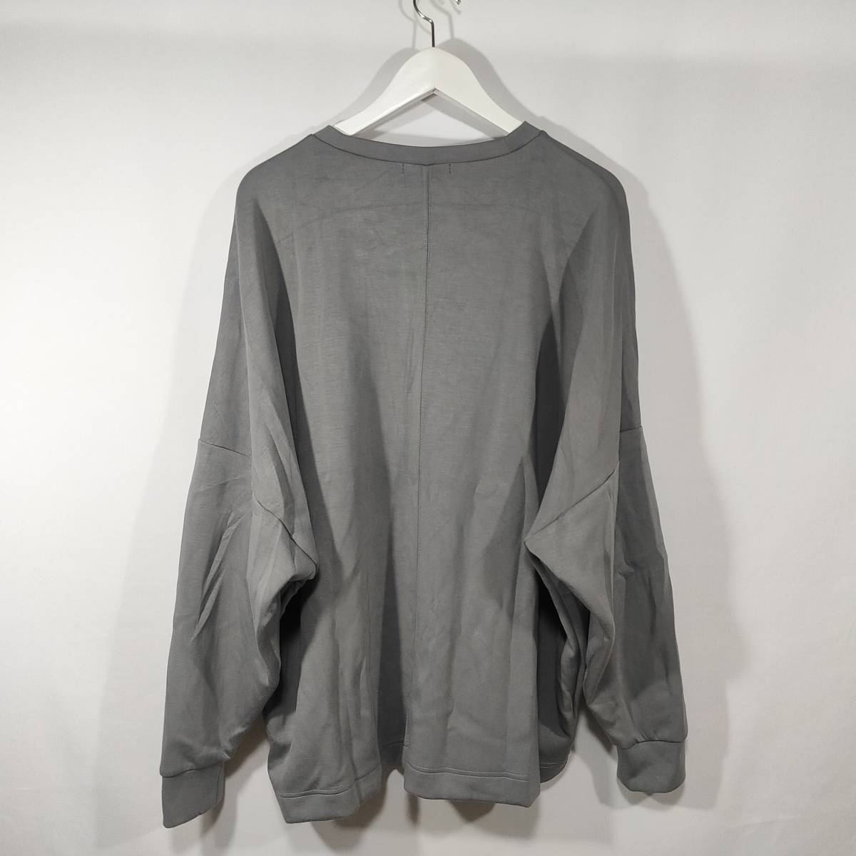  Hare HARE sweatshirt pull over cut and sewn crew neck big Silhouette long sleeve F gray men's used /CG