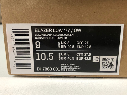 Off-White × Nike Blazer Low 