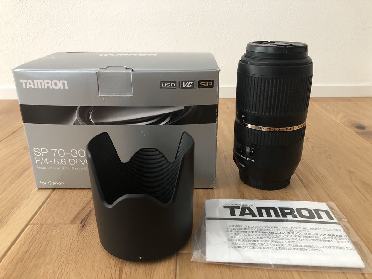 美品 TAMRON A005E SP70-300mm F4-5.6 Di VC USD タムロン キャノン用