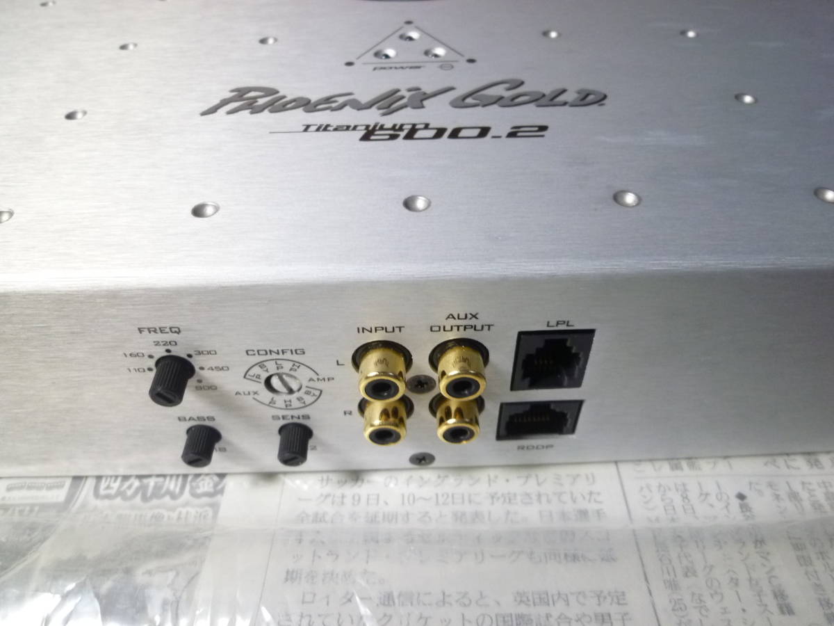  ultra rare! long-term storage unused in-vehicle operation verification 1 week guarantee high-end amplifier titanium TI600.2 PHONIX GOLD Phoenix Gold 2/1ch power amplifier 