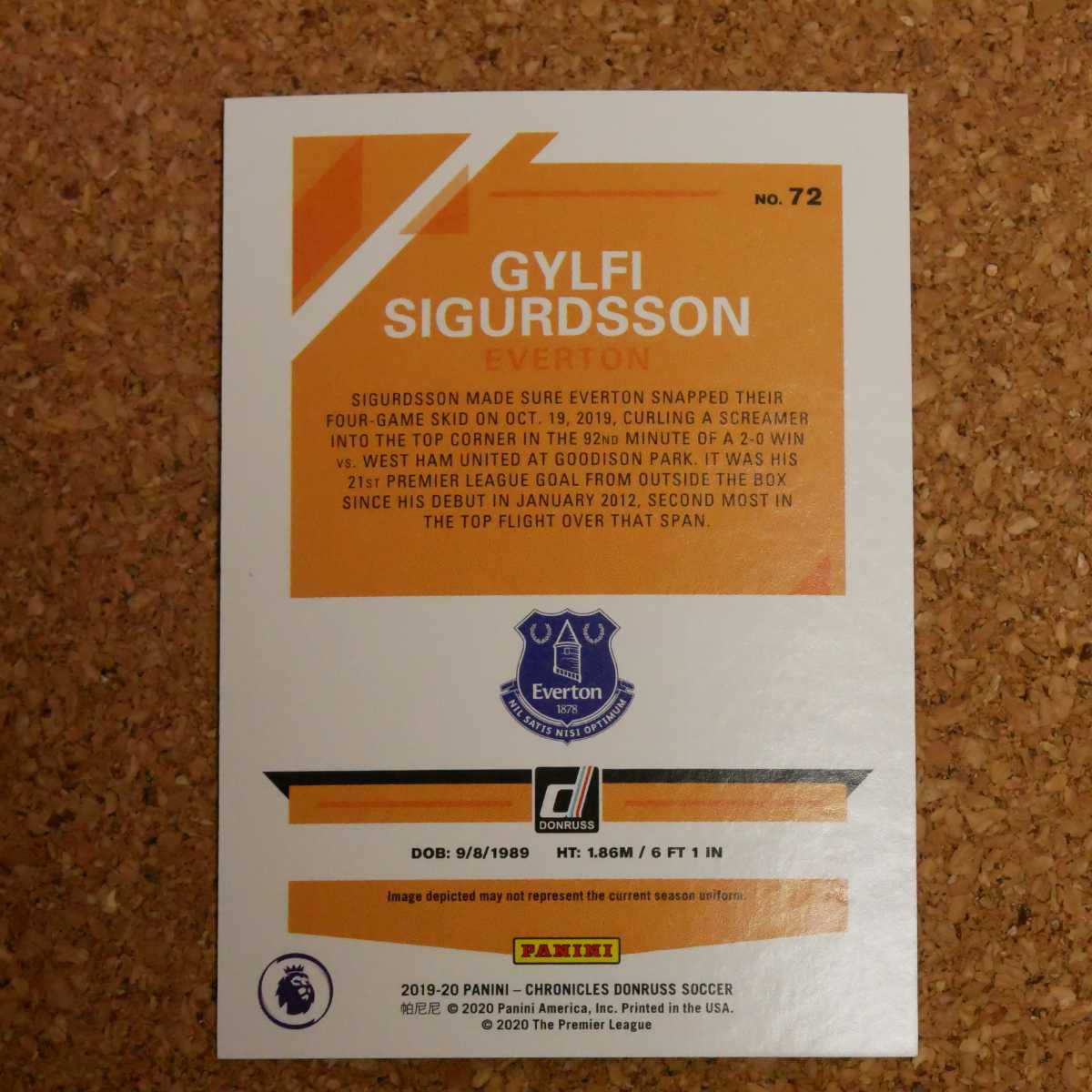 panini chronicles donruss soccer Gylfi SIGURDSSON 75シリ パニーニ サッカー ギルフィ・シグルズソン エヴァートン_画像2