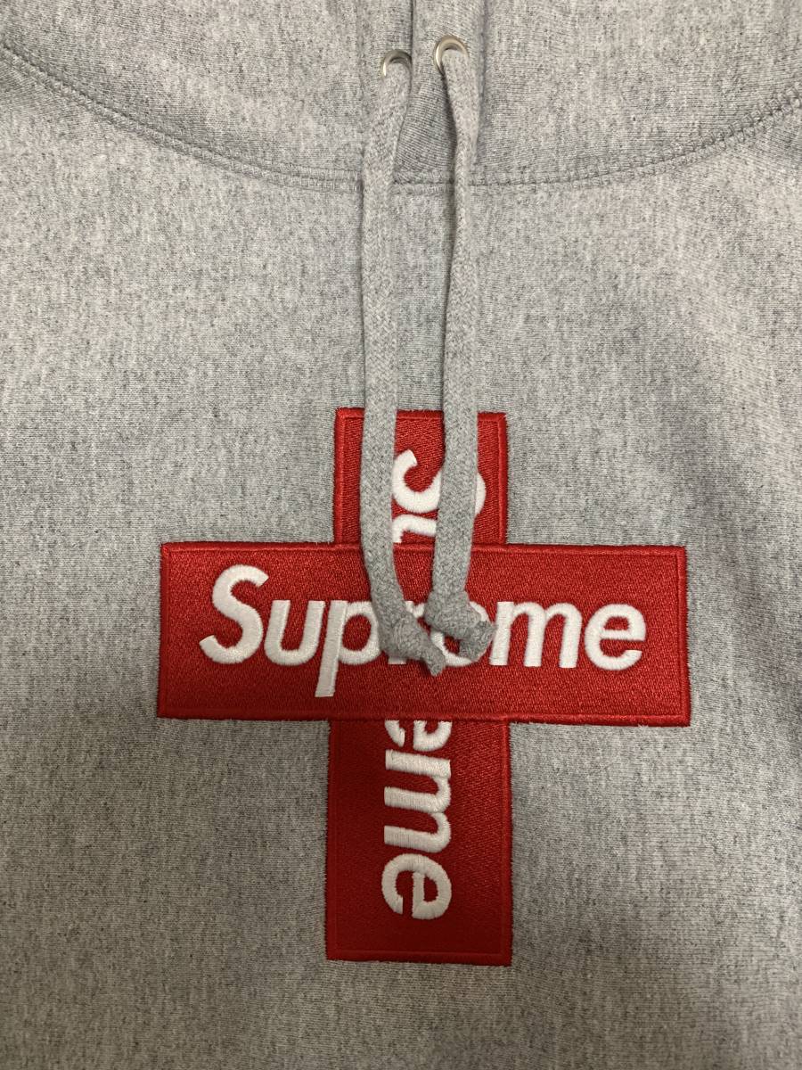 キムタク着 20FW Supreme Cross Box Logo Hooded ヘザーグレーM キムタク着 20FW Supreme Cross Box Logo Hooded ヘザーグレーM
