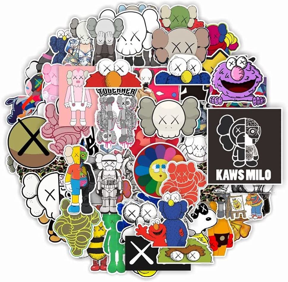 【人気商品】 ジャション　65枚KAWS ストリートらくがき ステッカー シール ステッカーセット 防水　ステッカー ブランド　_画像1