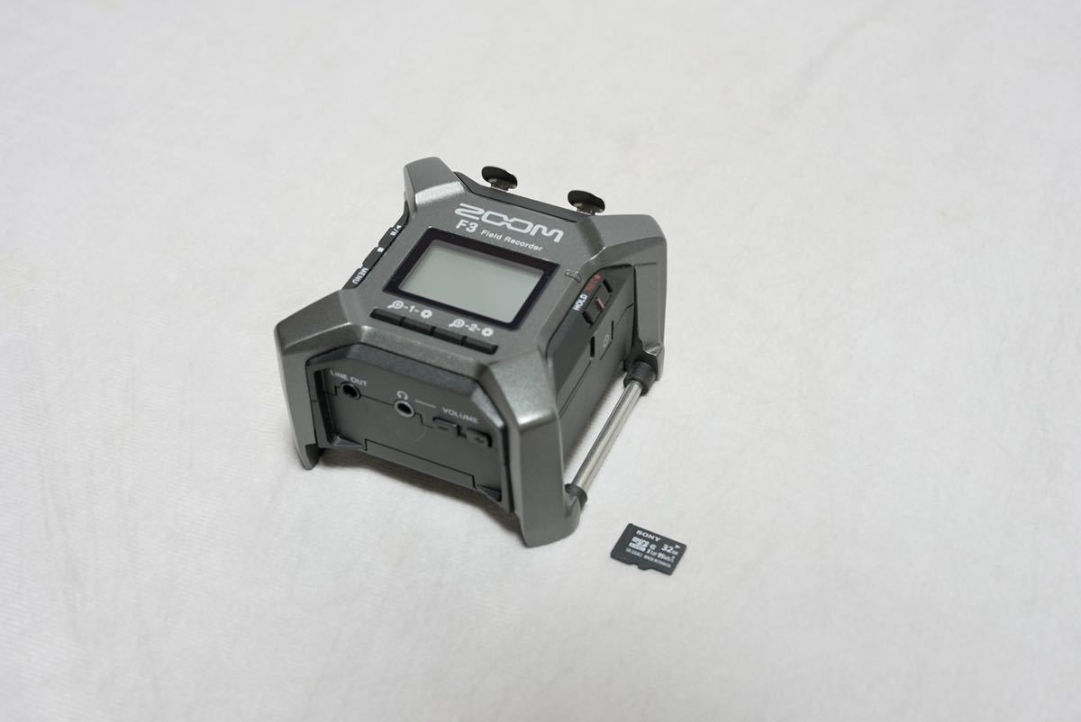 美品】ZOOM F3 フィールドレコーダー 32bit フロート SDカード付き