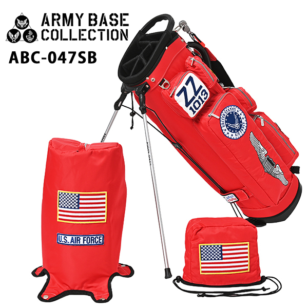 アーミーベースコレクション スタンドバッグ レッド ABC-047SB ARMY BASE キャディバッグ RED エアフォース
