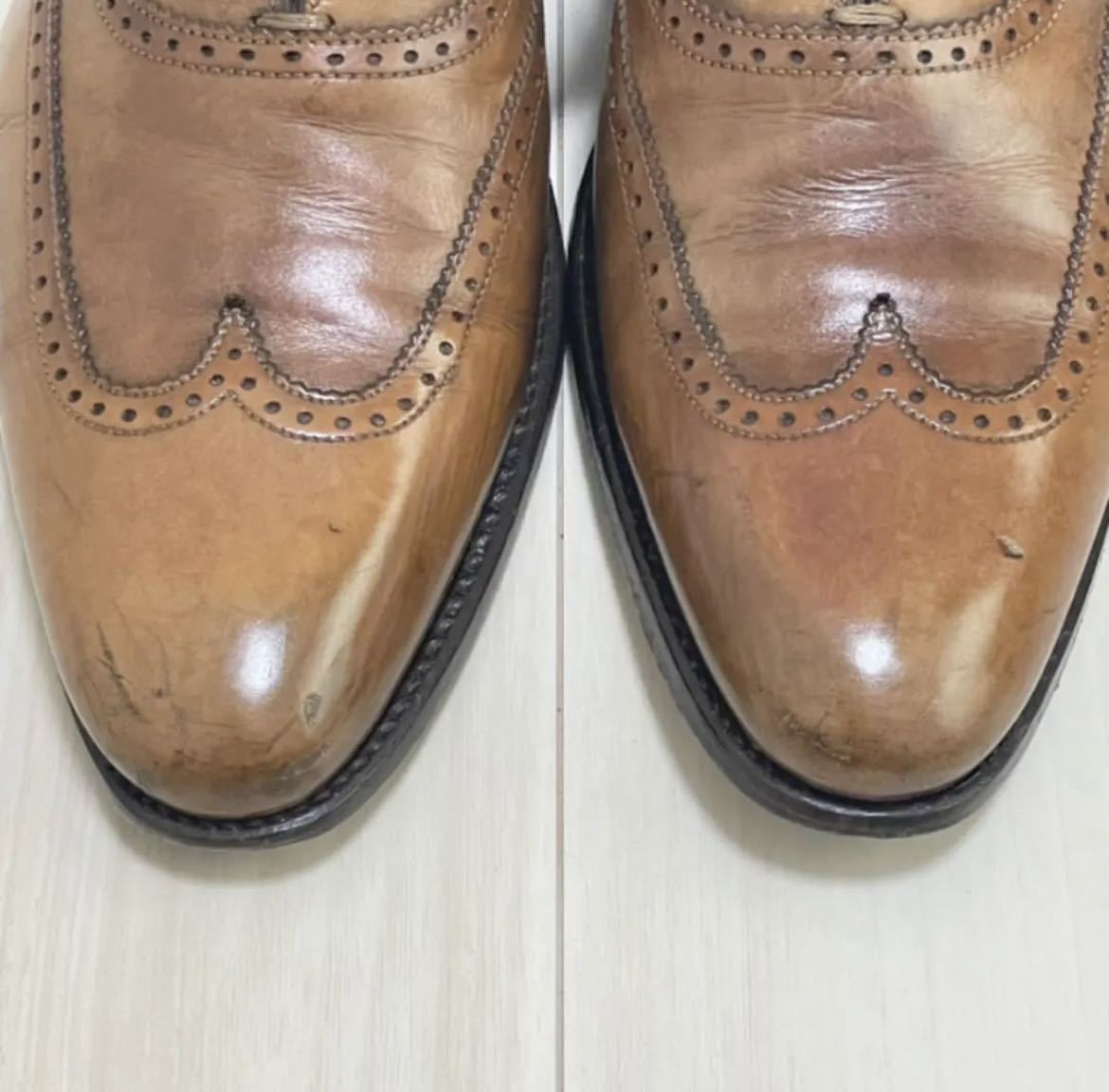 ☆SANTONI サントーニ 6486 ビジネスシューズ 本革 ブラウン ウィング