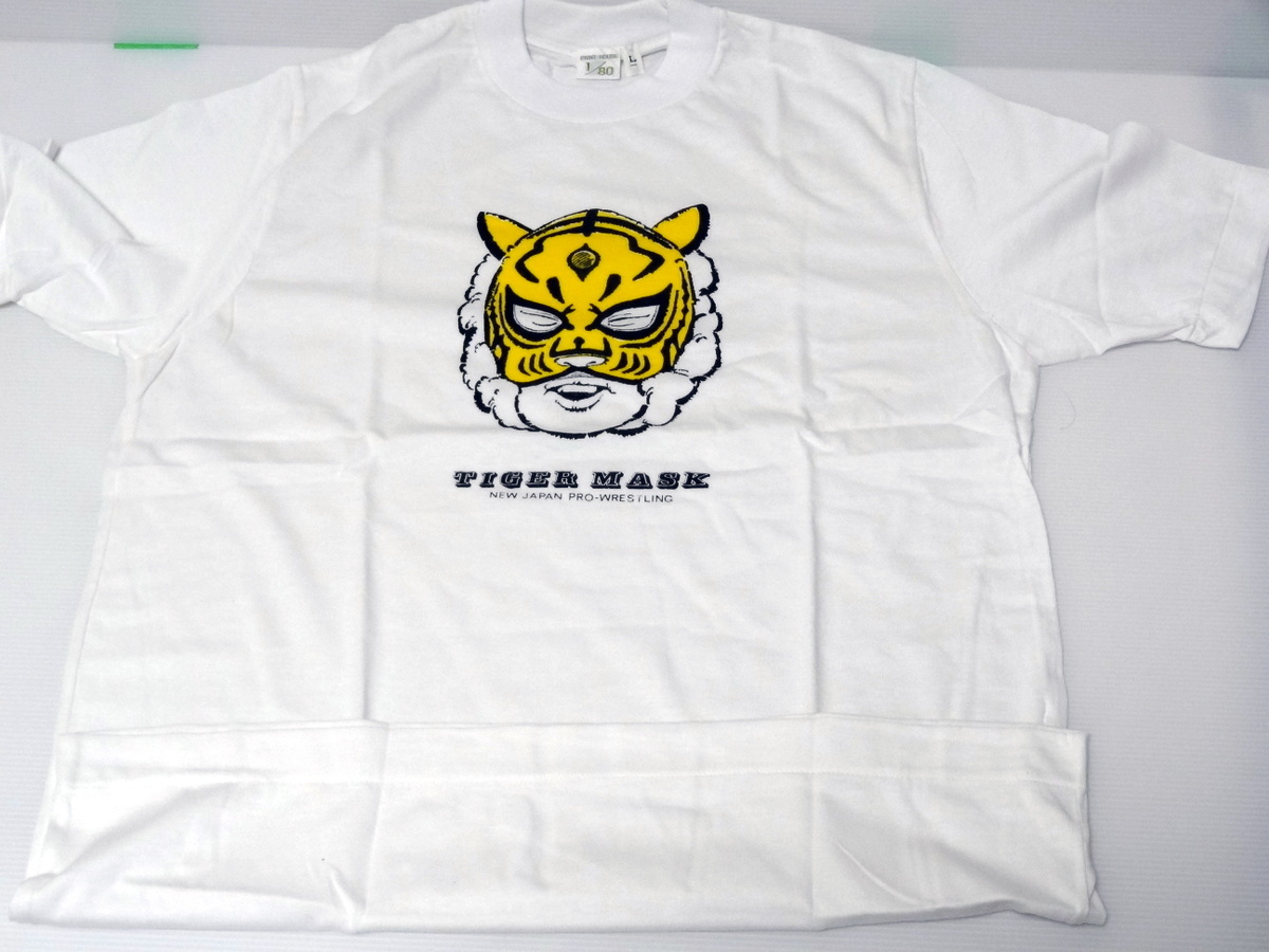 新品 新日本プロレス 初代タイガーマスク レア Tシャツ 当時物 Lサイズ