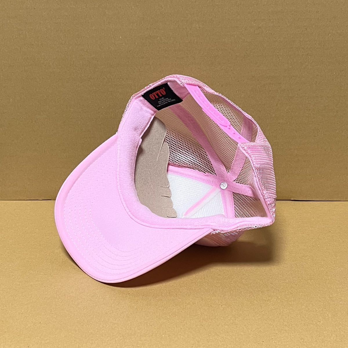 OTTO メッシュキャップ ソフトピンク SOFT PINK 桃色 オットー CAP アメカジ 帽子 ミリタリー USA アメリカ 無地 野球帽★_画像4