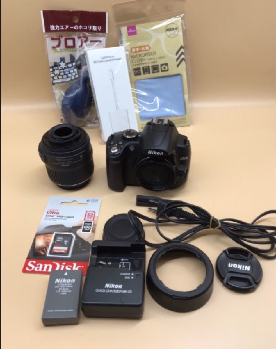 PayPayフリマ|良好 ニコン D5000 レンズキット スマホに転送OK 入門用 ...