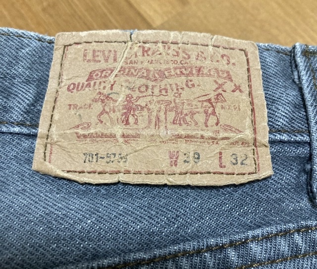 希少 先染め黒 初期 80's USA製 VINTAGE Levi's 701-5759 653刻印 ブラックデニムパンツ ヴィンテージ 〜86年製  古着