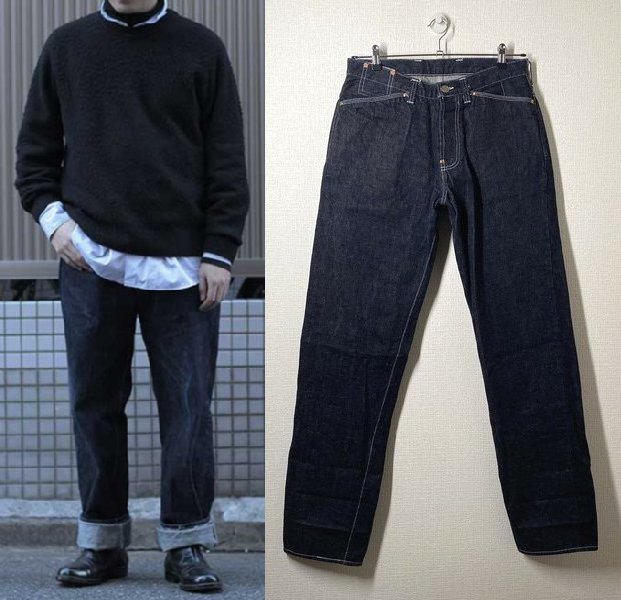 美品】TENDER CO テンダー TYPE 132 ワイドストレートセルビッチデニム