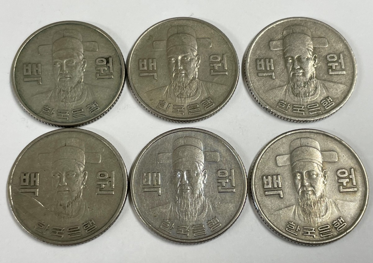 ■F10 韓国・朝鮮・硬貨、 100ウォン 1971～1982年 26枚おまとめ 〒3