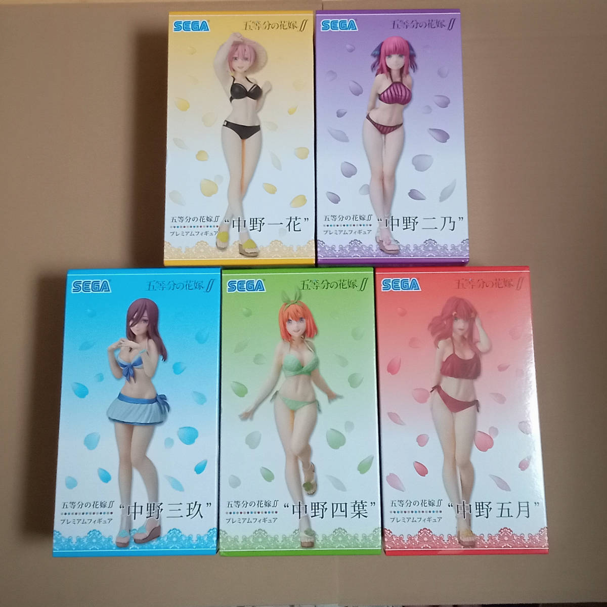 未開封 フィギュア 五等分の花嫁∬ 水着 セガ 5個セット 中野一花 中野