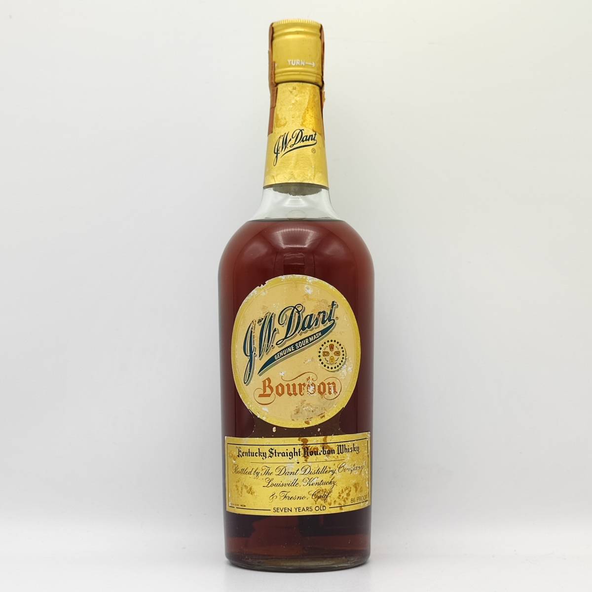 【驚きの価格が実現！】 【全国送料無料】特級 J.W.Dant 7years old GENUINE SOUR MASH Kentucky Straight Bourbon Whisky　43度　760ml バーボン
