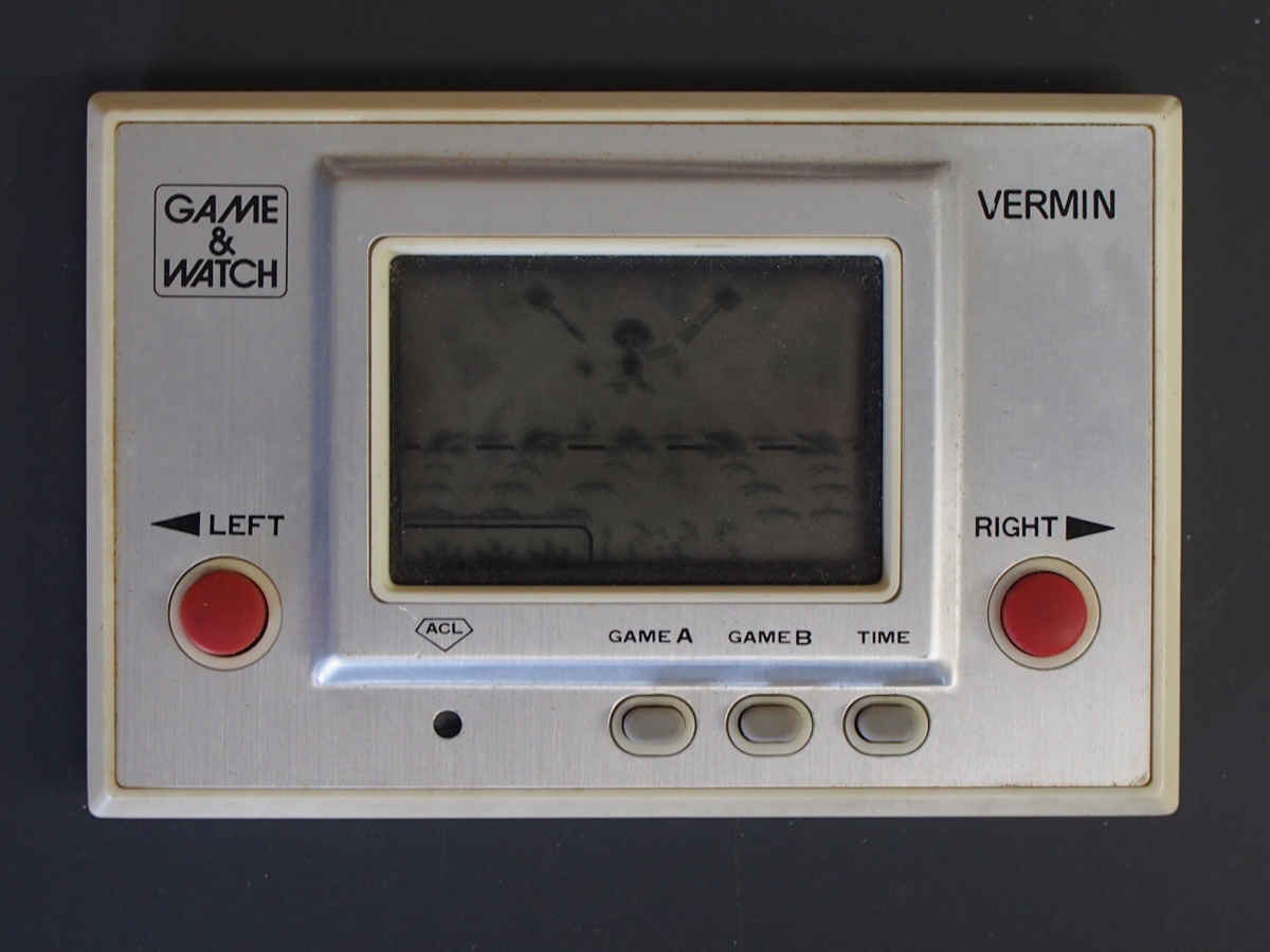 超レア ヴィンテージ ゲームウォッチ GAME&WATCH 任天堂 Nintendo バーミン ヴァーミン VERMIN MT-03 1980年製 No.7443_画像1