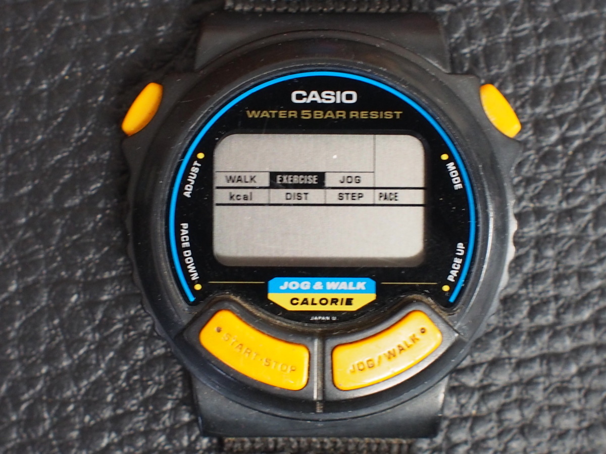 希少 ヴィンテージ カシオ CASIO ジョグ&ウォーク カロリー JOG&WALK CALORIE 腕時計 型式: JC-11 CAL: 880 管理No.13415