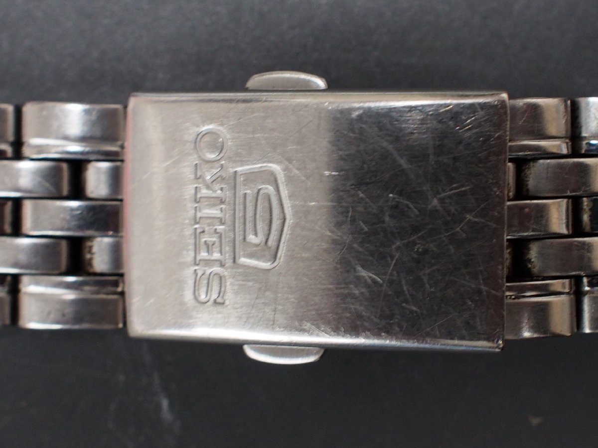 中古 セイコー SEIKO ファイブ 5 汎用 シルバー系 金属ブレスバンド ベルト 幅: 18mm 長さ: 165mm 品番: 3246-ZE 管理No. 31756_画像3