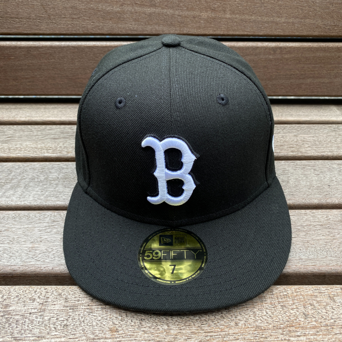 USA正規品 【7.1/8】 NEWERA ニューエラ MLB ボストン レッドソックス Redsox 特別色 ブラックエディション 59FIFTY メジャーリーグ 帽子_画像2