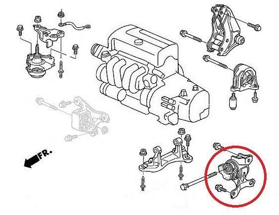 ミッションマウント EP3 シビック DC5 インテグラ タイプR サーキット用 K20A VIBRA-TECHNICS_画像2