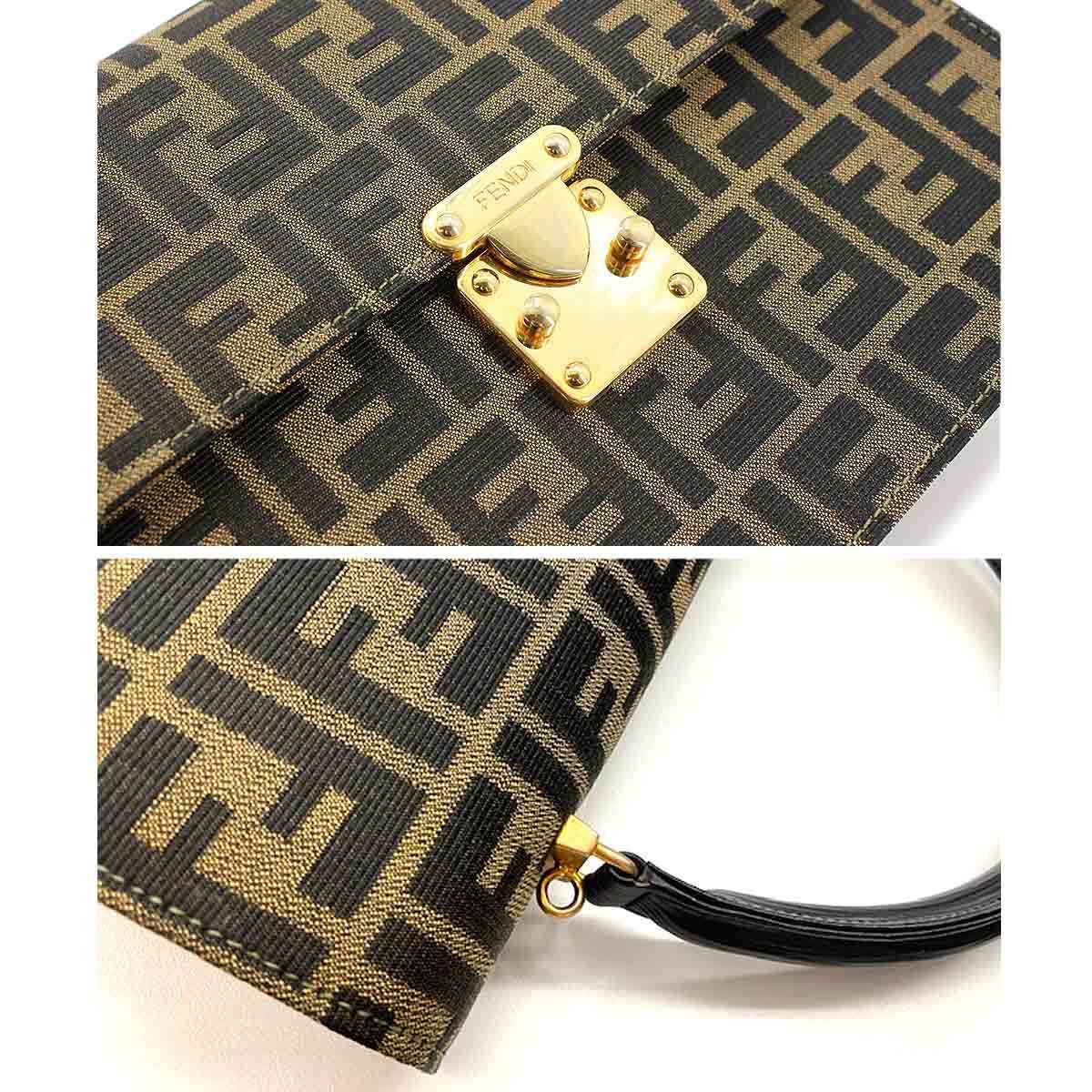 新品同様 フェンディ FENDI ズッカ柄 2way ハンド ショルダー バッグ