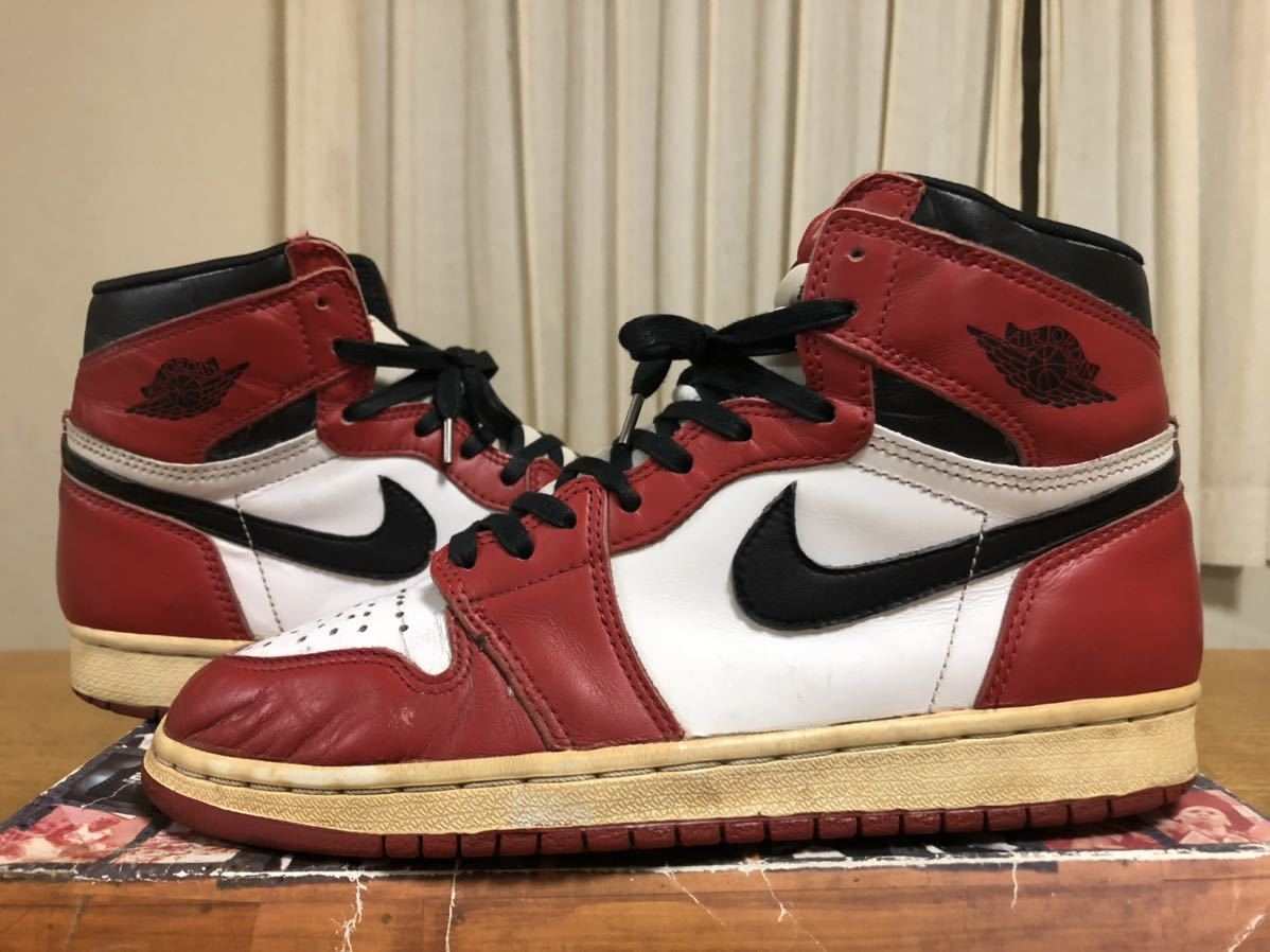 26 鑑定済 NIKE ナイキ AIR JORDAN 1 エアジョーダン1 94年復刻 シカゴ