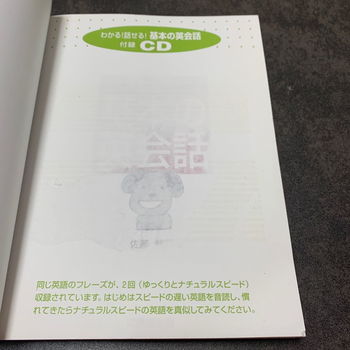 わかる！話せる！基本の英会話   佐藤健司／著　成美堂出版　一番わかりやすい中学英語で話せる本　【付属のCDなし】